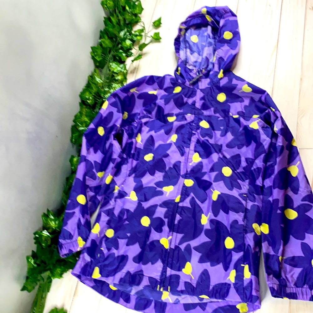 Lands End Girls Rain Jacket/ Windbreaker - 7/8